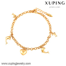 74563-Xuping Jewelry Shop Promotion Bracelet simple de conception avec des ornements suspendus